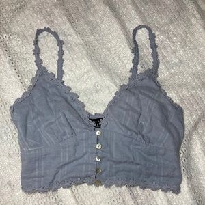 Kendall & Kylie flower lace crop top